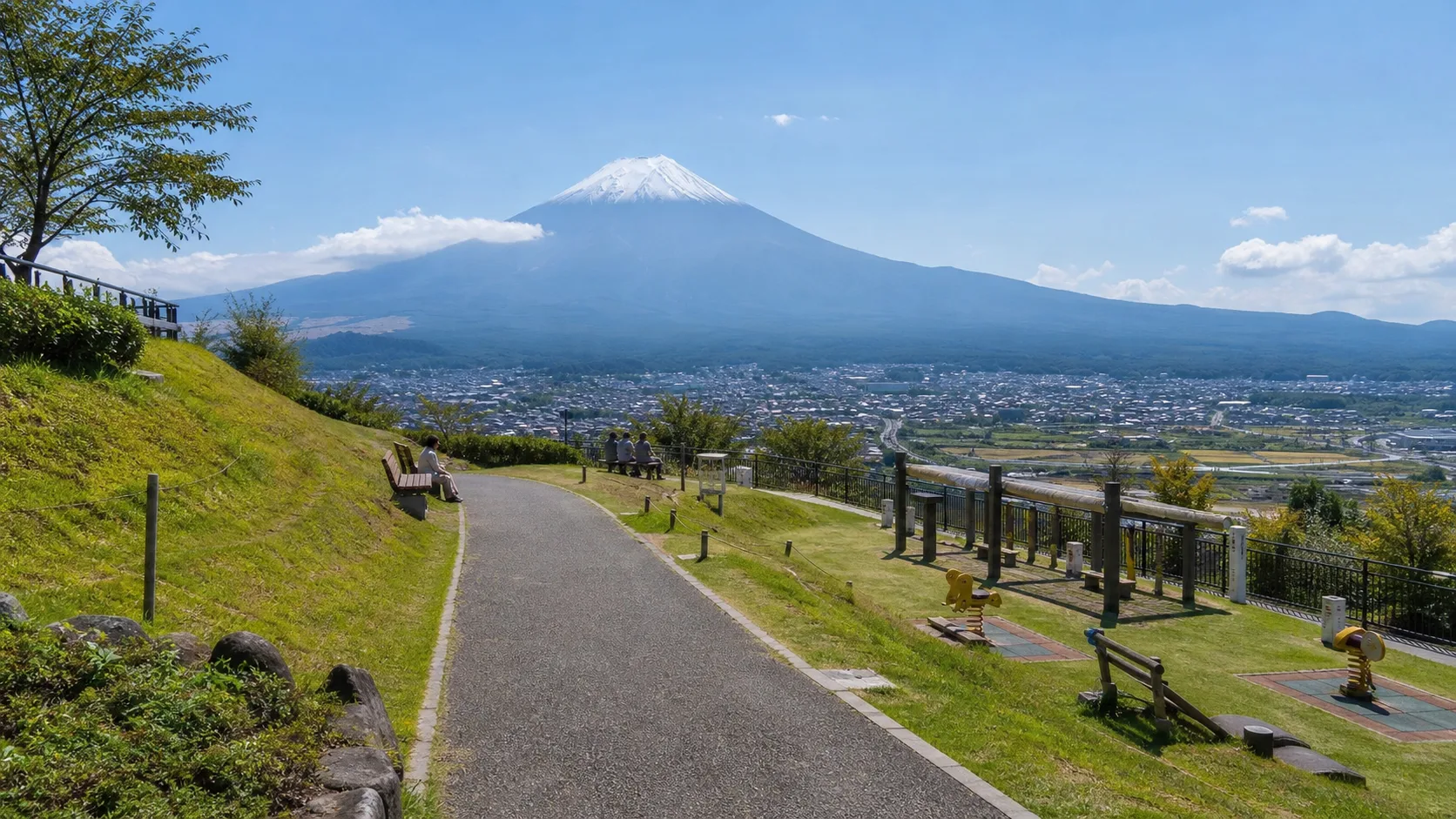 牧丘周辺の富士見公園をイメージした写真調画像